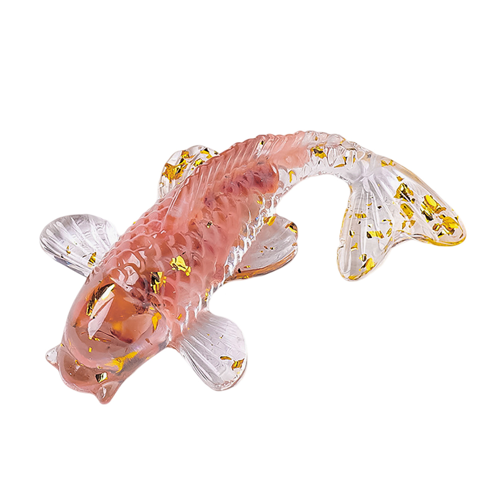 thumbnail image 2 of Estatua De Pez Dorado Hecha A Mano Con Cristal Natural, Adecuada Para La Decoración De Escritorios, 2 of 2